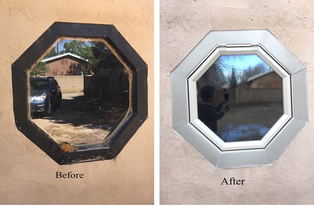 Octagon special shape window install
